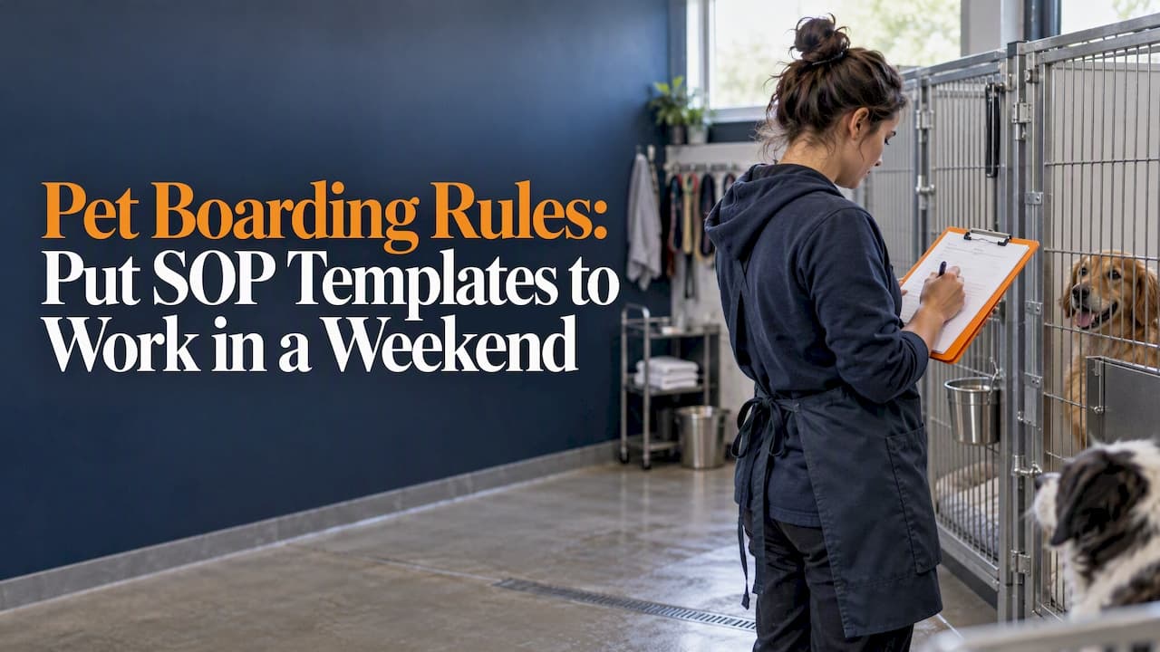 Pet Boarding Rules: Put SOP Templates to Work in a Weekend